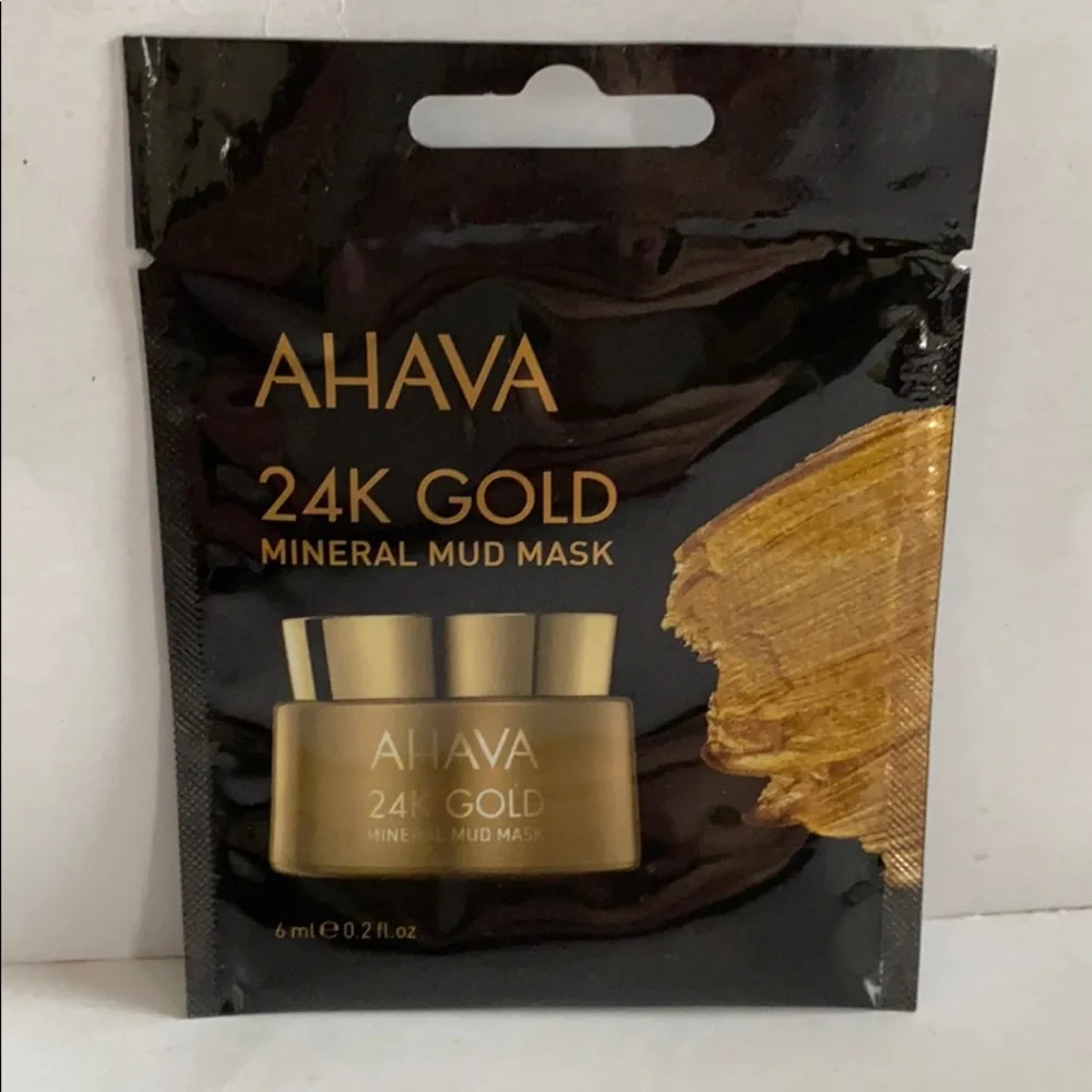 AHAVA 2p Body Lotion & 24K Gold Mineral Mud Mask Travel Size